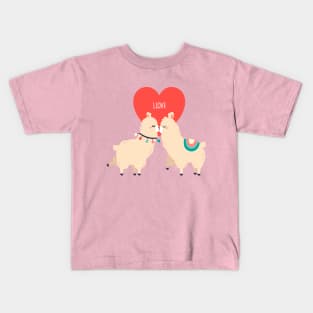 Llama love: Llove - Funny Llama Valentine's Day gift Kids T-Shirt